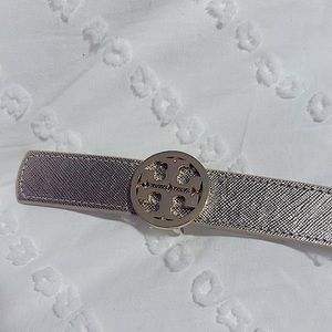 Tory Burch silver and gold reversible belt